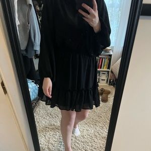 Black boutique ruffled dress